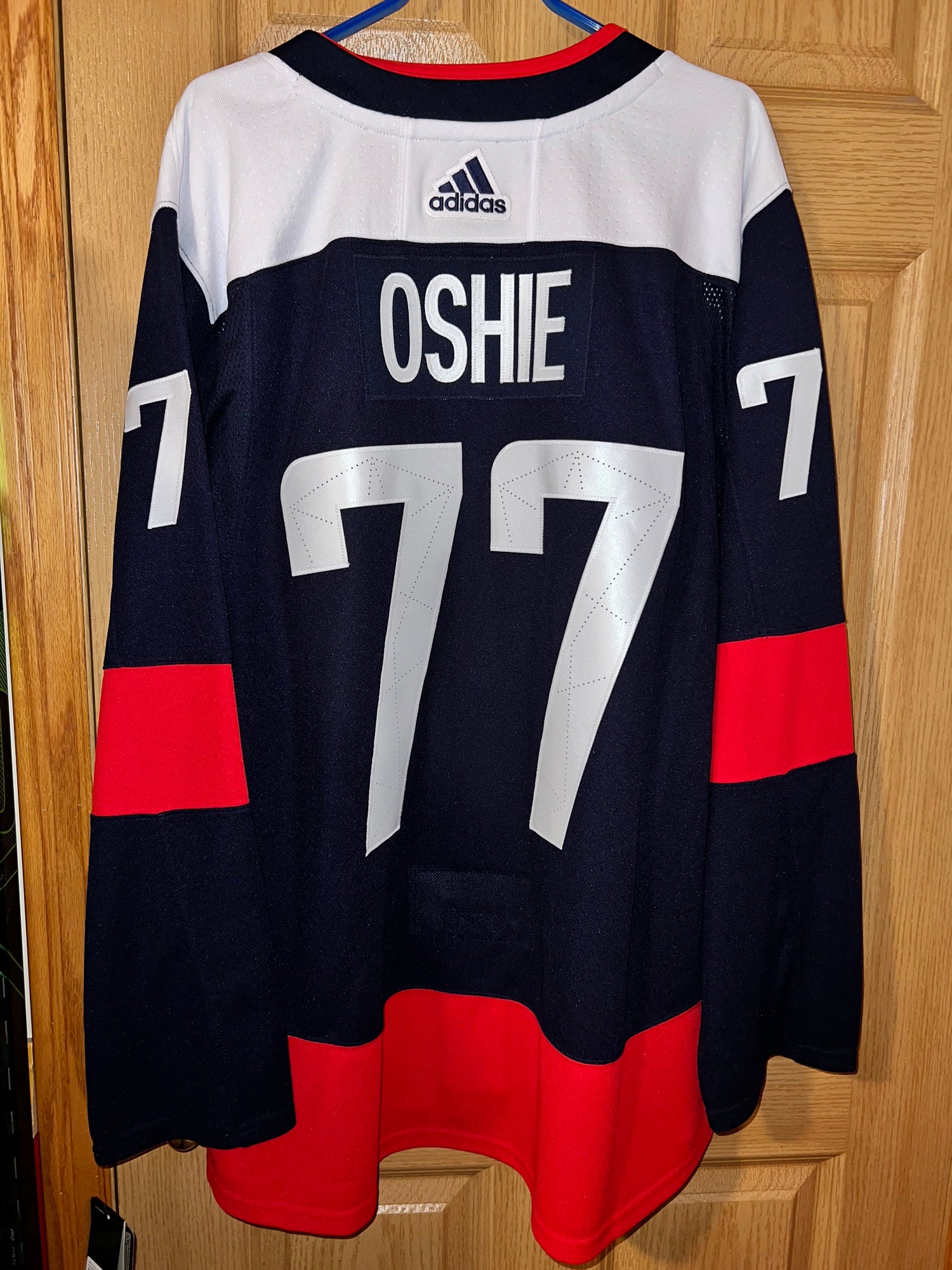 T.J. Oshie Washington Capitals Autographed 2018 Stanley Cup Champions White  Adidas Authentic Jersey with 2018 Stanley Cup Final Patch