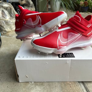 Red Adult Men's New Size 13 (Women's 14) Metal Nike Cleats