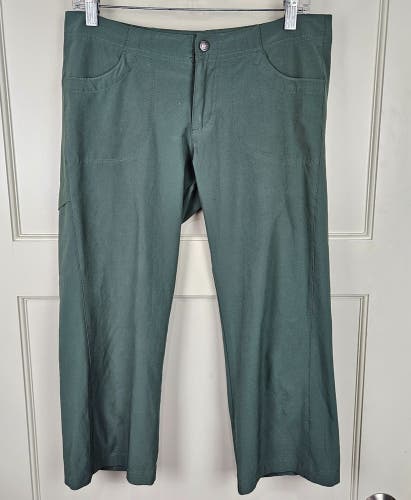 Patagonia Pants Women's Size 6 All Out Capri Pants Outdoor Hiking Green Stretch