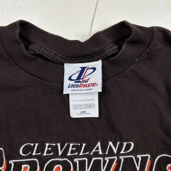 Y2K Cleveland Browns Graphic T-Shirt Gray NFL Football Logo Athletic Sz L