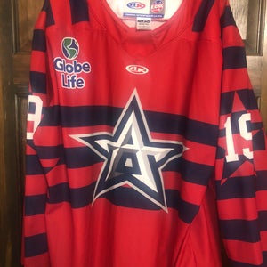 GAME WORN ALLEN AMERICANS WARM UP JERSEY #19 SIZE 54