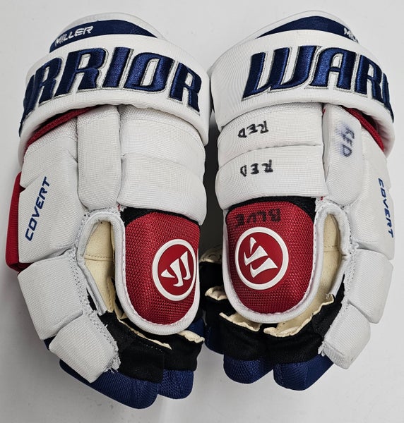 WARRIOR COVERT QR5 PRO CUSTOM PRO STOCK HOCKEY GLOVES 15" NY RANGERS NHL(11085)