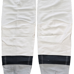CCM EDGE CUSTOM HOCKEY SOCKS SAN ANTONIO RMAPAGE WHITE PRO STOCK AHL LARGE USED(11127)