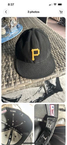 Vintage Pittsburgh Pirates Hat Size 7 Fitted