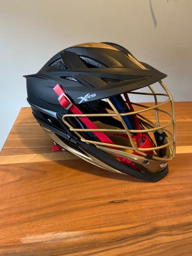 Matte Black and Gold Cascade XRS Helmet