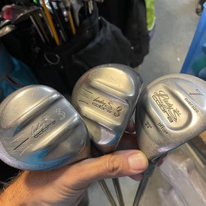 womans cobra 4 pc golf set in right hand , 3 woods plus drivers