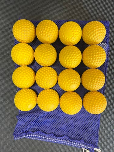 Juggs Sting-Free Dimpled Yellow Baseballs