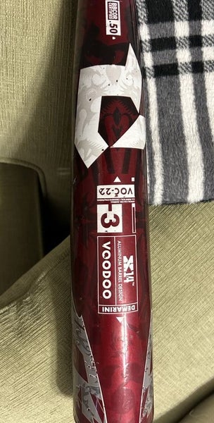 Used BBCOR Certified 2022 DeMarini Alloy Voodoo One Bat (-3) 29 oz 32"
