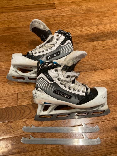 Senior Bauer Reactor 6000 Goalie Skates- Size 7.0. 2 sets of steel!