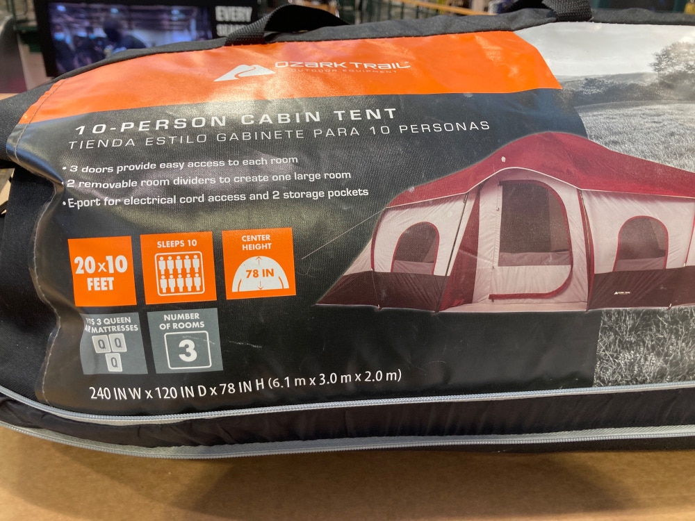 Used Once Ozark Trail 10 Person Cabin Tent