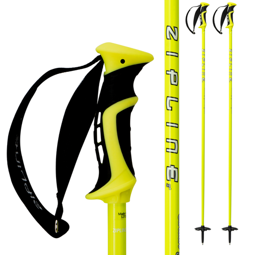 Zipline Blurr 16.0 Graphite Composite Ski Poles - Screaming Yellow