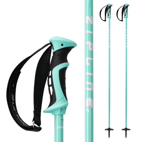 Zipline Blurr 16.0 Graphite Composite Ski Poles - Aqua