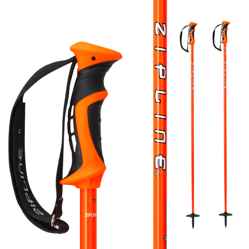 Zipline Blurr 16.0 Graphite Composite Ski Poles - Orioles Orange
