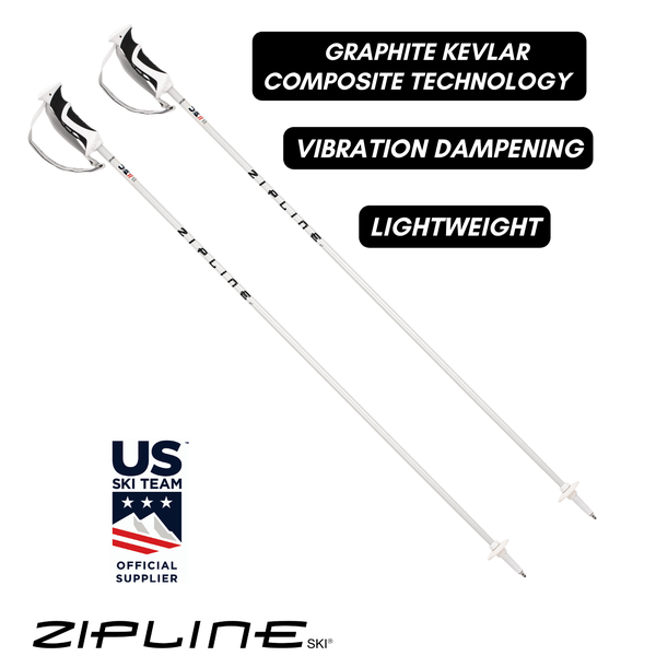 Zipline Podium 14.0 Graphite Kevlar Hybrid Ski Poles