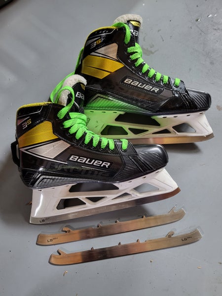 Senior Used Bauer Supreme 3s Hockey Goalie Skates Regular Width Size 8