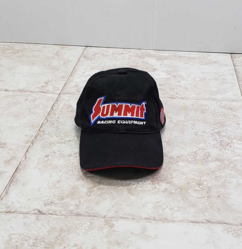 Adjustable Black Cloth Embroidered Summit Racing Tema Vintage Ball Cap Hat OSFA