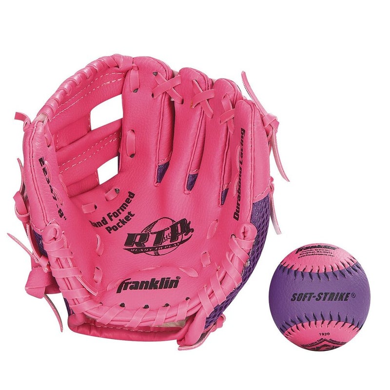 NWT Franklin 8 Inch Tee Ball Glove Pink Right Hand Throw