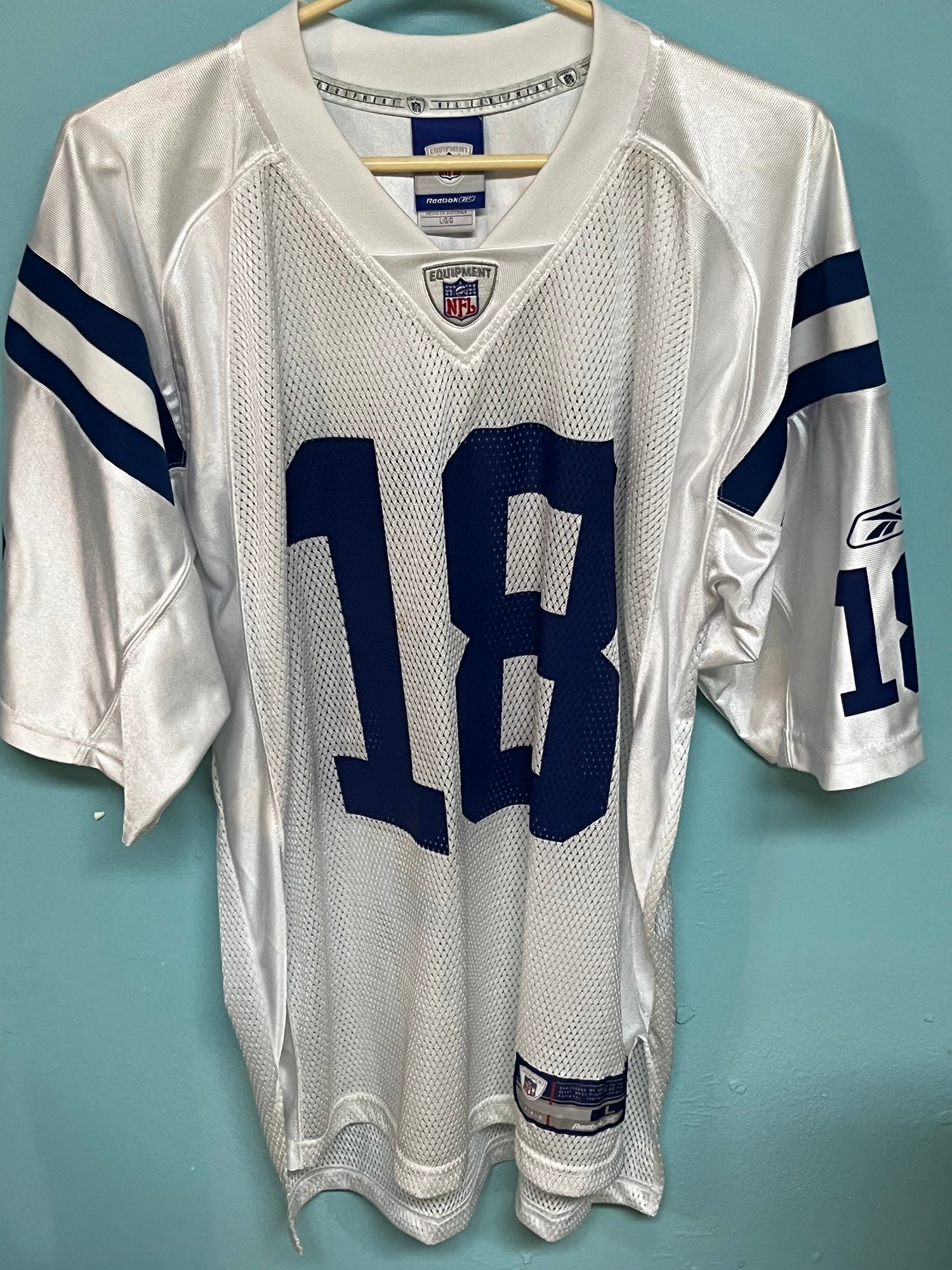 Vintage: NFL Apparel: Colts, Manning, 18 Jersey Size L