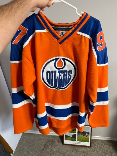 Orange Used Large Reebok Jersey