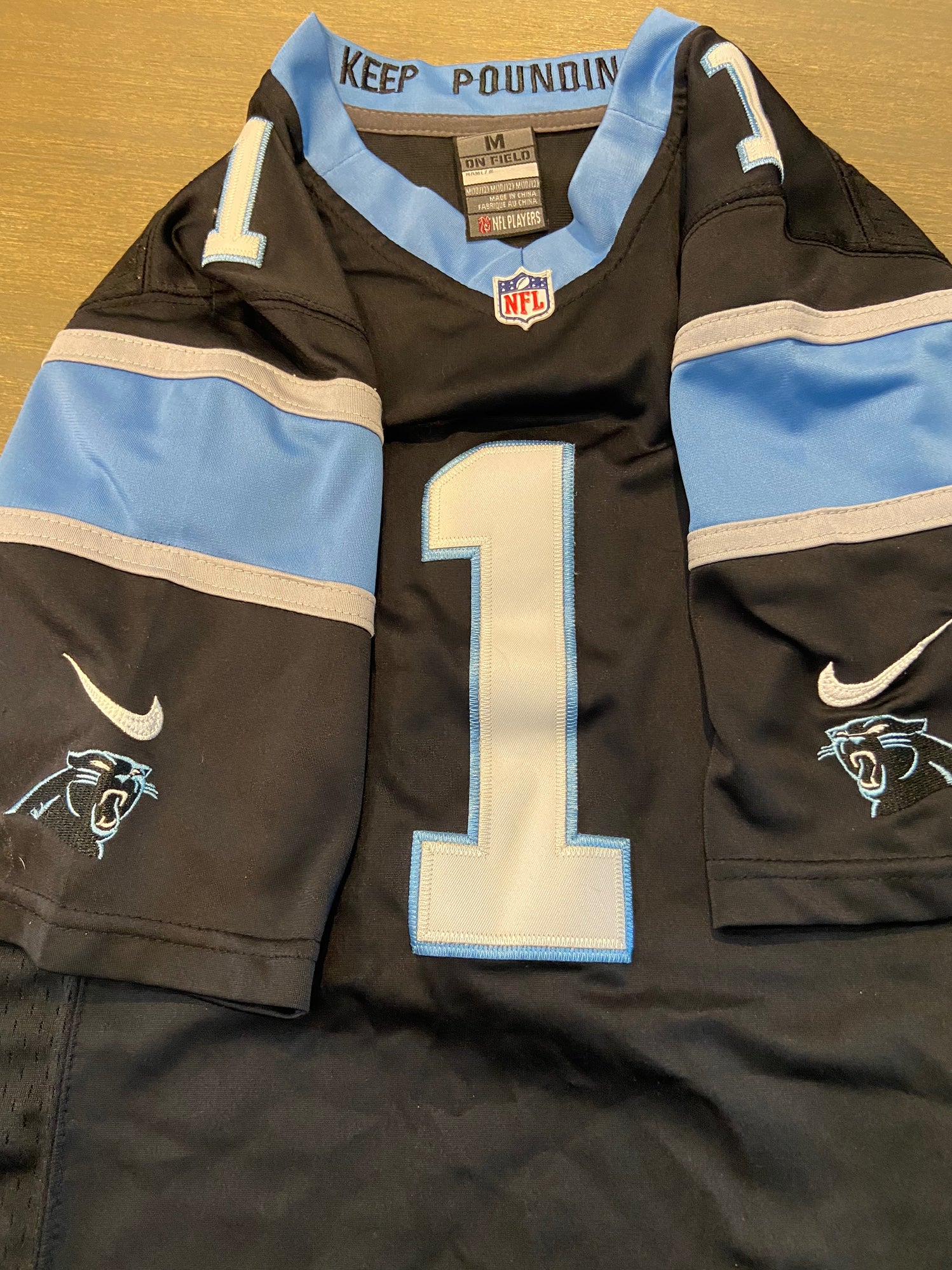 Nike NFL on Field #1 Cam Newton Carolina Panthers Football Jersey, Black, Youth Small