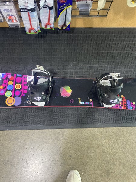 Used Burton Feather W Flow Bindings 152 Cm Women's Snowboard Combo