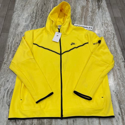 Nike Sportswear Tech Fleece Full Zip Hoodie Yellow CU4489-765 Men’s Sz XXL NWT $130