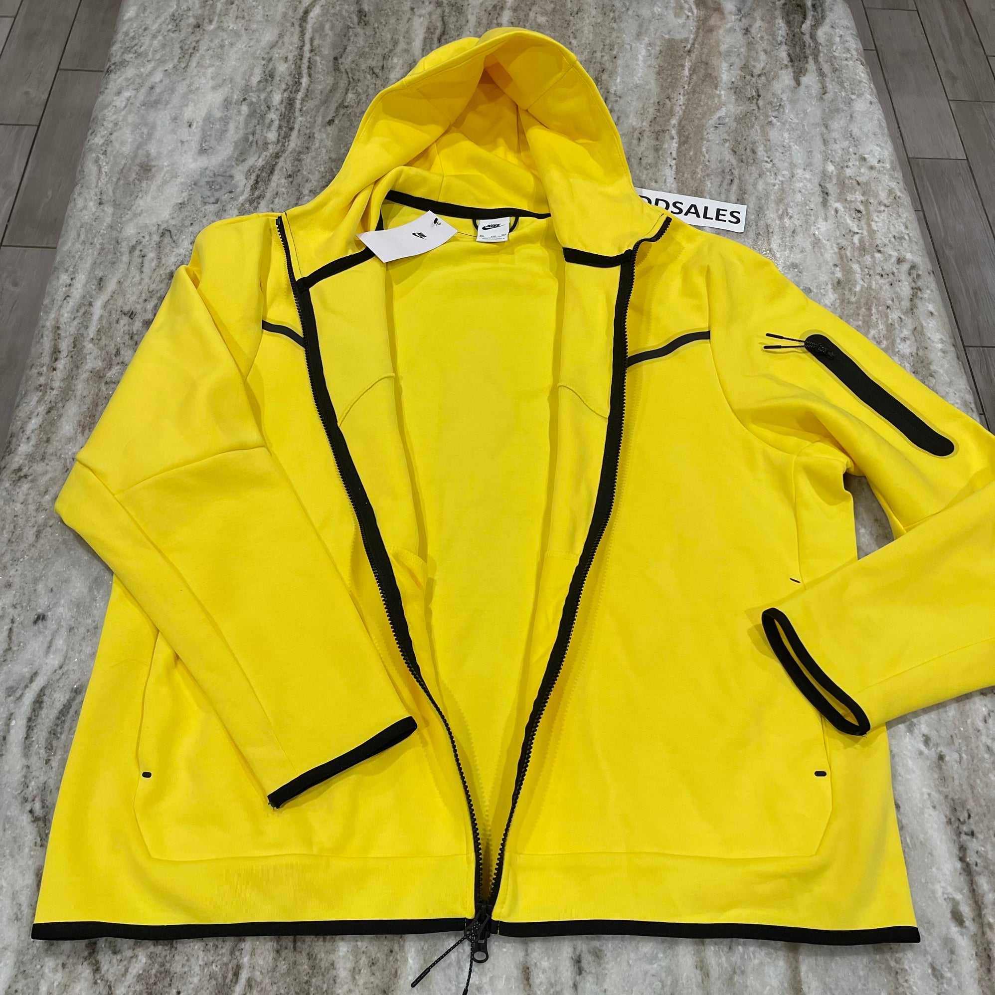 Nike Sportswear Tech Fleece Yellow Hoodie Mens Multi Sizes CU4489-765