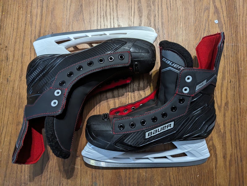 Used Bauer NS senior hockey skates size 9.