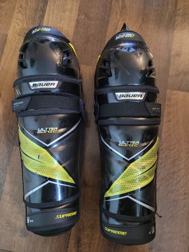 Used Bauer Ultra sonic Shin Pads 14 inch