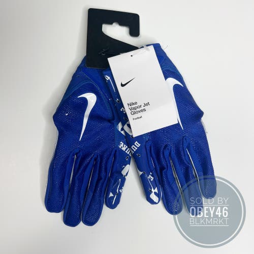 Nike Vapor Jet NCAA Duke Blue Devils Receiver Gloves  M