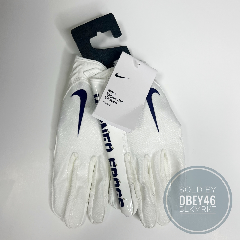 Nike Vapor Jet Football Gloves Horned Frogs TCU White Purple 2XL