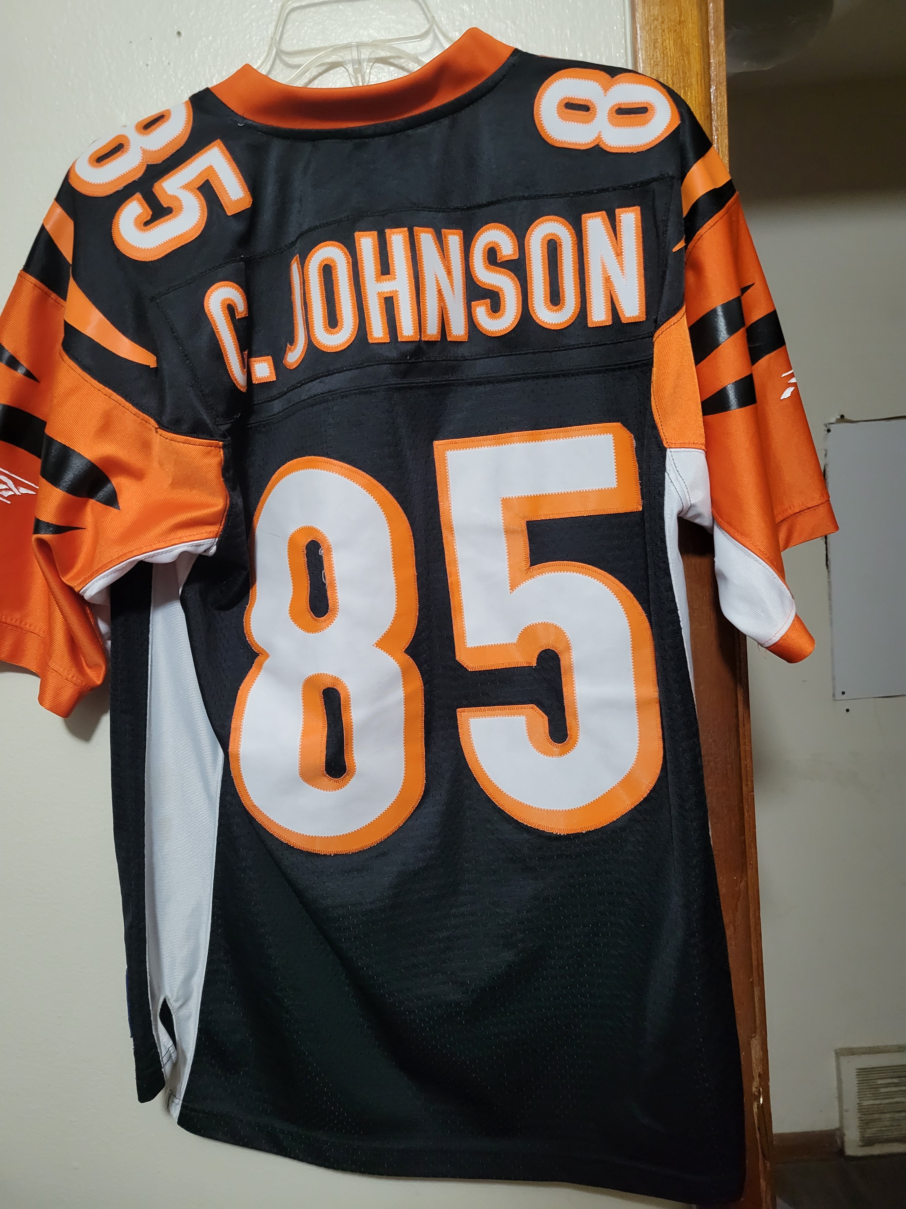 Reebok Women's NFL Jersey Cincinnati Bengals Chad Johnson White Pink  Numbers XL