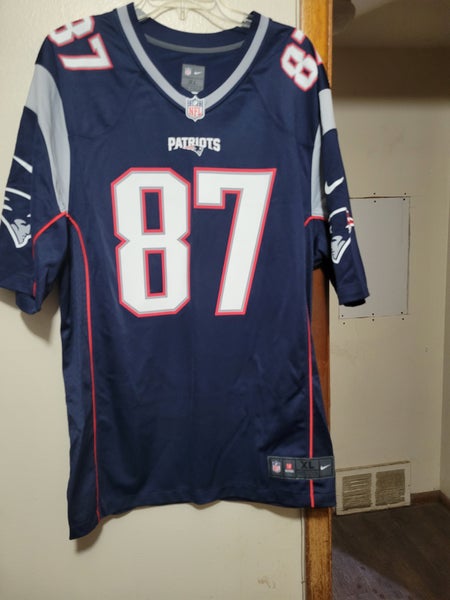 Rob Gronkowski Jersey Mens Large Blue Red Nike New England Patriots NFL  Football