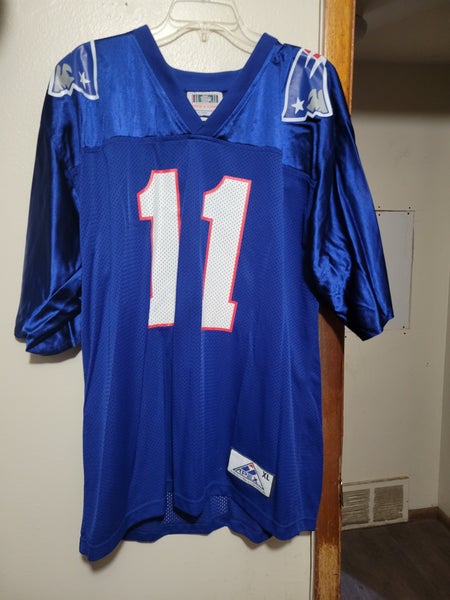 Drew Bledsoe Signed Blue Throwback Custom Football Jersey