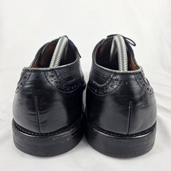 Allen Edmonds Mens Sanford Dress Shoes Size 8.5 EE Wide Black Oxfords Cap Toe
