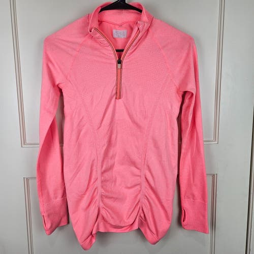 Athleta Fast Track Half Zip Pullover Women's Active Coral Pink Size: S