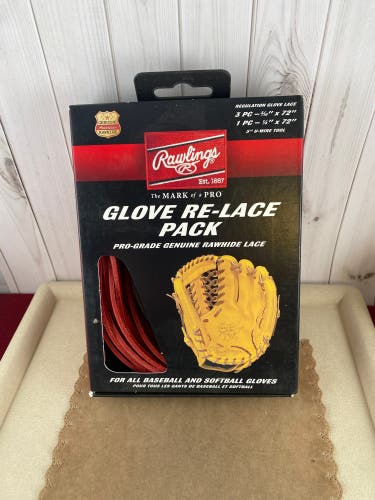 Rawlings Glove Re Lace Pack Red And GloveLace Locks