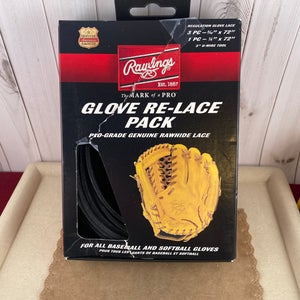 Rawlings Glove Re Lace Pack Black and GloveLace Locks