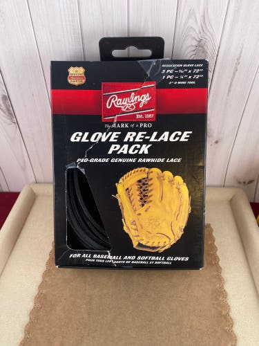 Rawlings Glove Re Lace Pack Black and GloveLace Locks