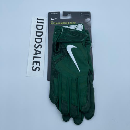 Nike Alpha Huarache Elite Baseball Batting Gloves Hunter Green CV0696-336 Men’s Sz Large
