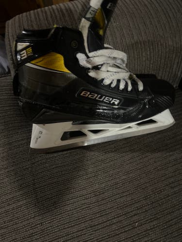 Used Bauer Regular Width Size 12 Supreme 3S pro Hockey Goalie Skates