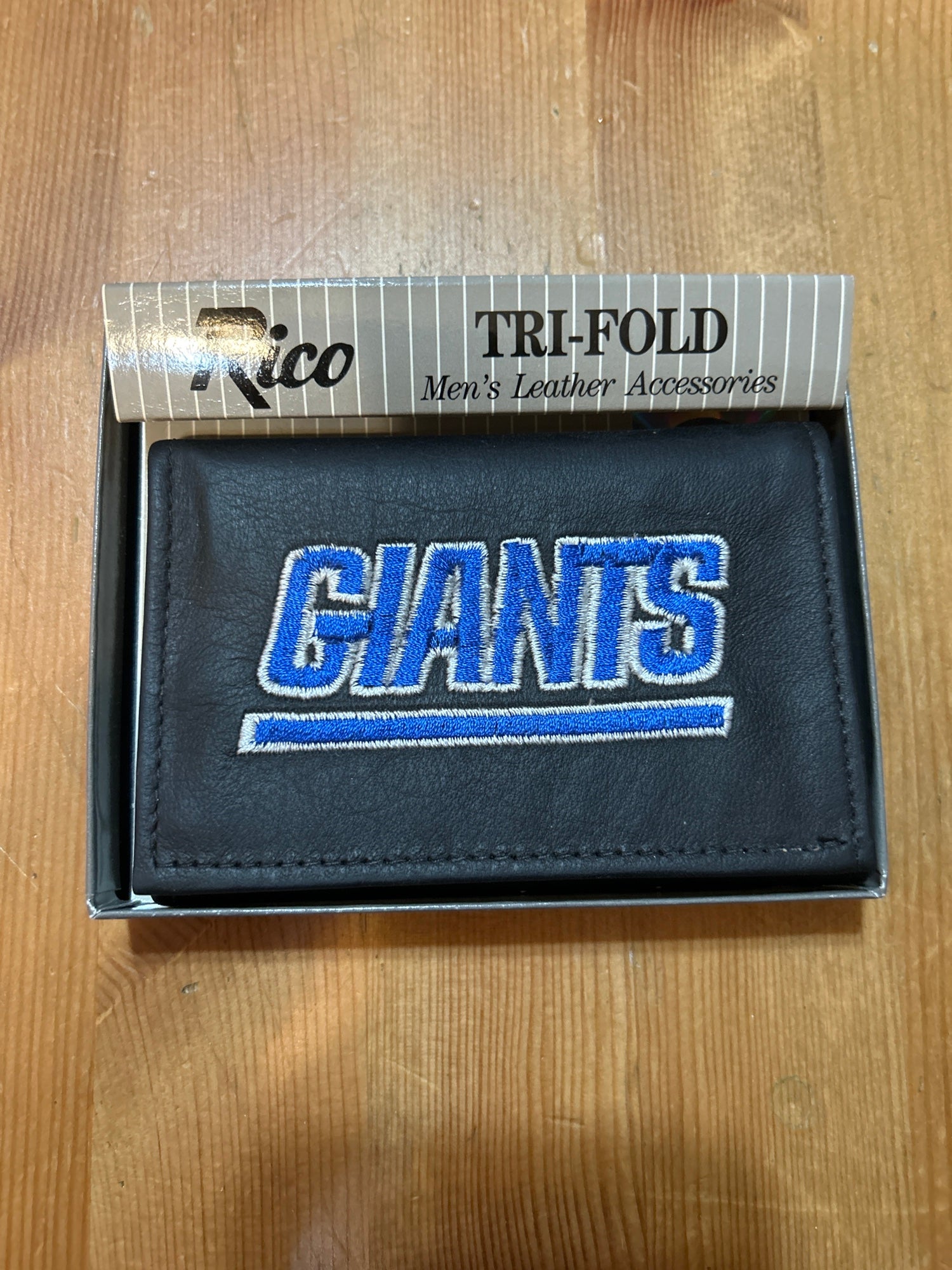 NFL Rico Industries New York Jets Embossed Genuine Leather Tri-Fold Brown  Embossed Genuine Leather Tri-Fold Wallet