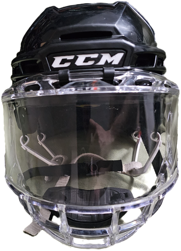 Used Medium CCM Super Tacks X Helmet And FV1 Bubble Pro Stock