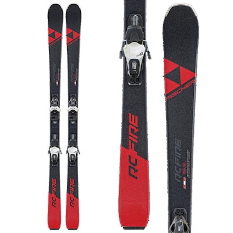 New Fischer Rc Fire Skis 165cm W Rs9 Gw Slr Bindings