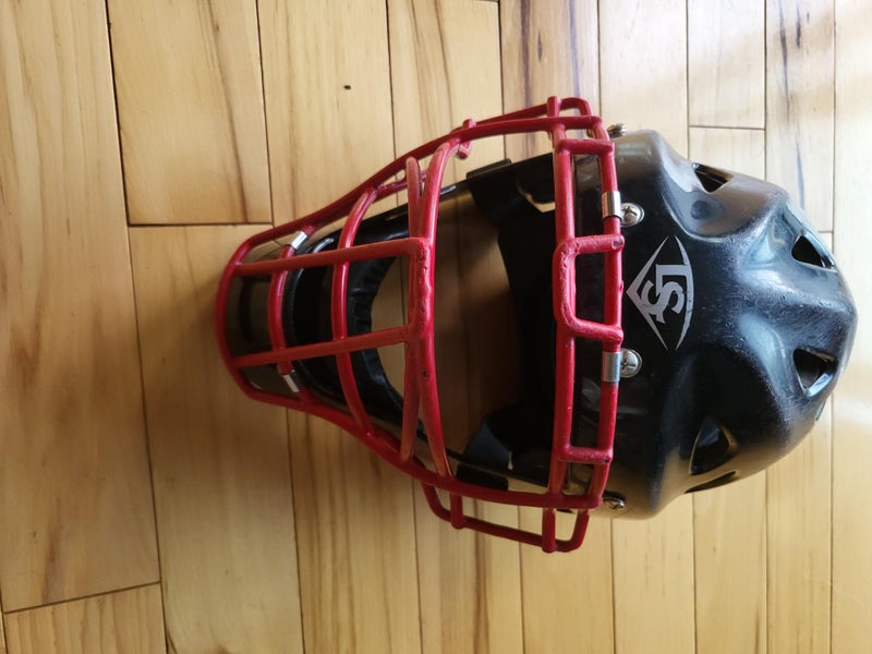 Used Louisville Slugger Youth Catcher's Mask Red/Black