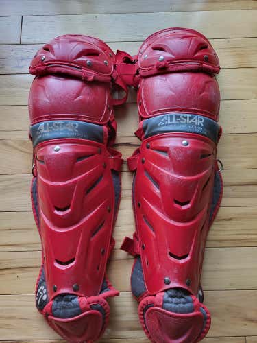 Used All Star System 7 Catcher's Leg Guard 13.5 age 9-12
