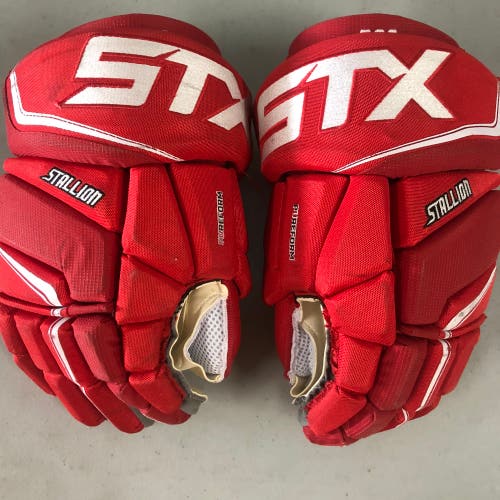 Born Again STX Stallion 14” red hockey gloves