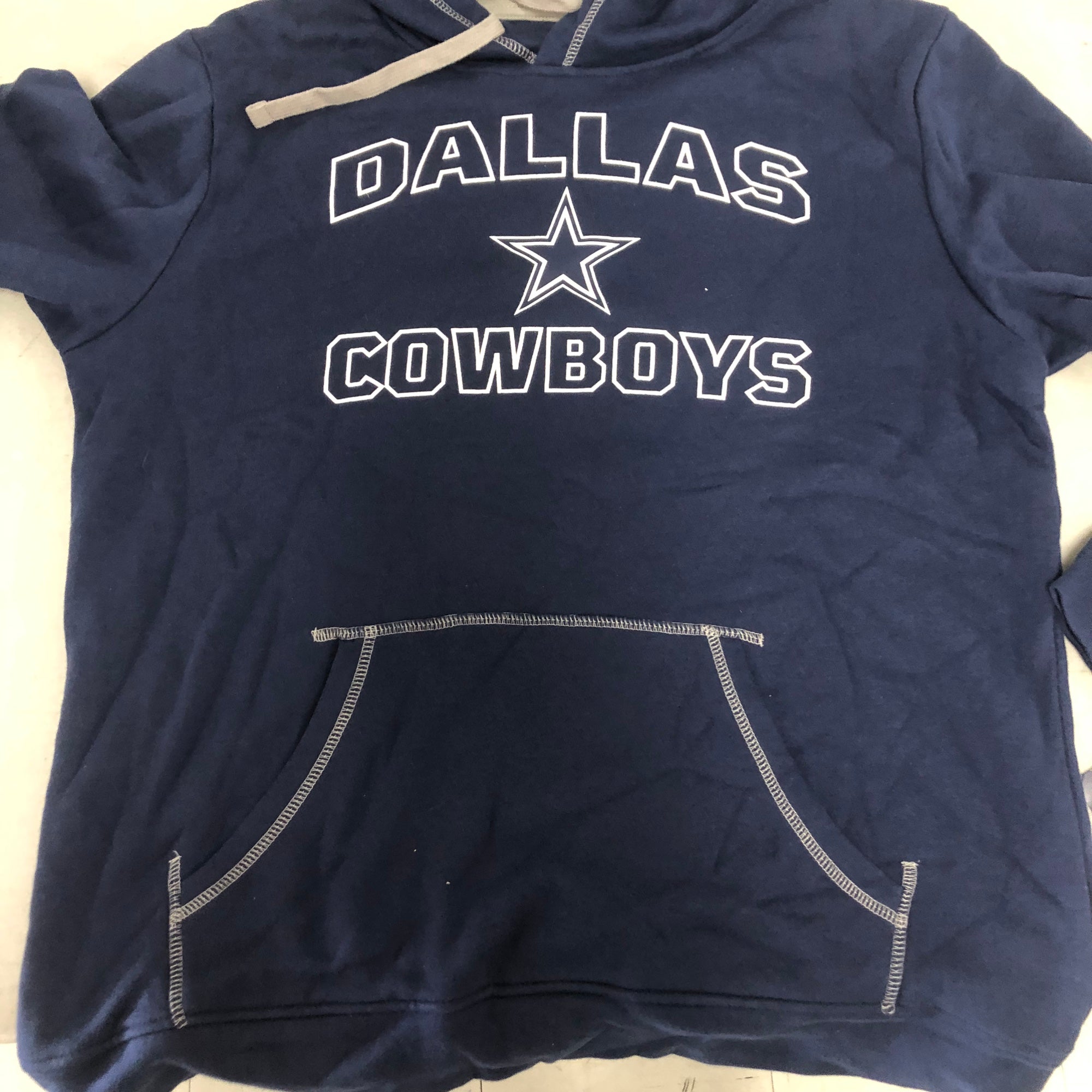 Chicyea NFL Dallas Cowboys Mens Pullover Gray Fleece Sweatshirt Sz Large