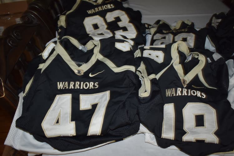 Nike Warriors Football Jerseys, Black or White, Various Sizes