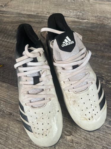 Black and white Adidas Cleats 2.5Y